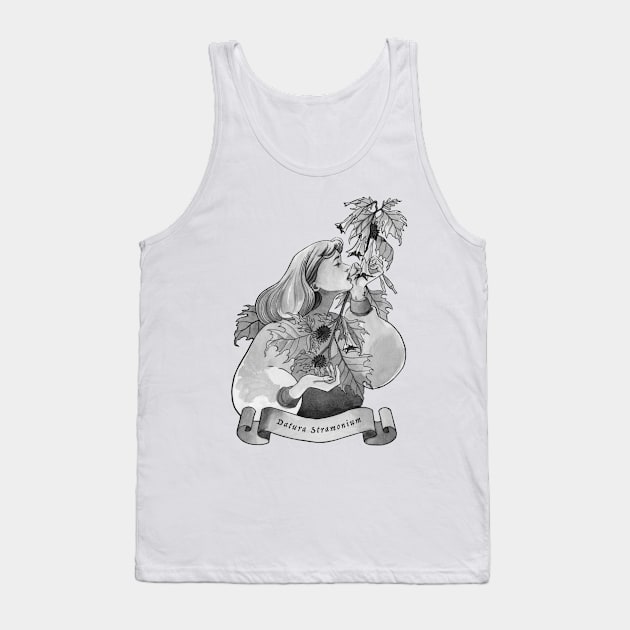 Witchy Herbarium, Jimsonweed Tank Top by Alilunet